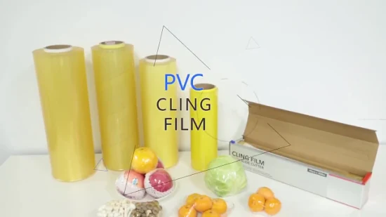Food Grade Transparent PVC Cling Film Wrap Food PVC Plastic Stretch Film