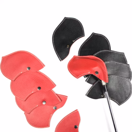 Custom PU Leather Golf Headcover Waterproof Iron Head Cover Golf Head Protective